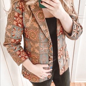 Vintage Patterned Blazer